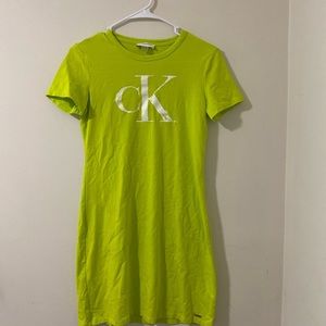 Neon Green Calvin Klein Bodycon Dress